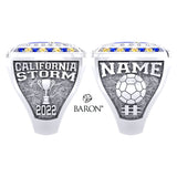 California Storm Soccer 2022 Championship Ring - Design 1.1