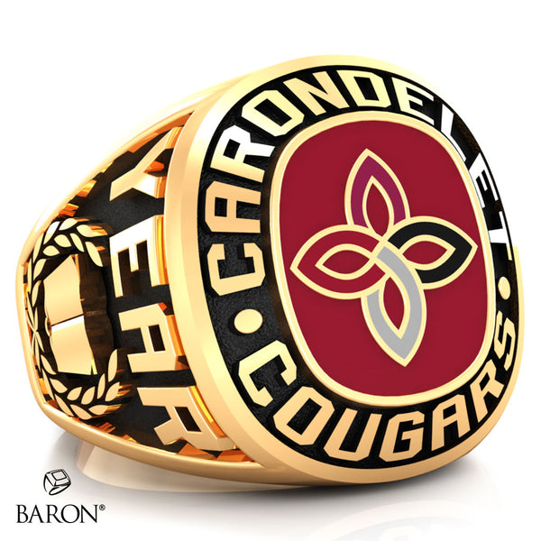 Carondelet Cougars Exclusive Class Ring (Gold Durilium/10KT Yellow Gold) - Design 1.2