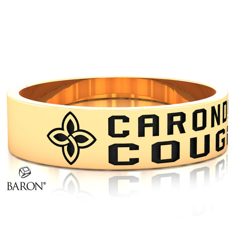 Carondelet Cougars Class Ring (Gold Durilium, 10KT Yellow Gold) - Design 10.2