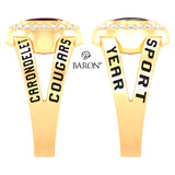 Carondelet Cougars Class Ring - 3059 (Gold Durilium, 10KT Yellow Gold) - Design 8.2