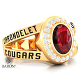 Carondelet Cougars Class Ring - 3059 (Gold Durilium, 10KT Yellow Gold) - Design 8.2