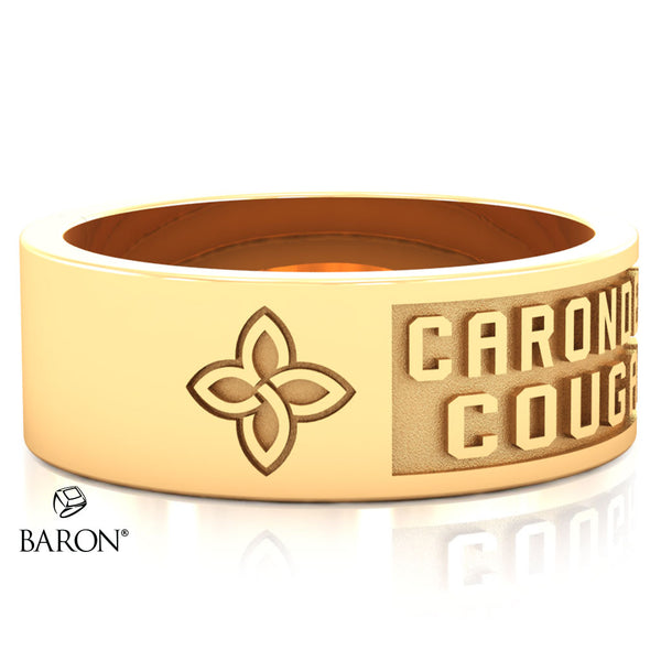 Carondelet Cougars Class Ring - 3111 (Gold Durilium, 10KT Yellow Gold) - Design 9.2