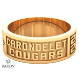 Carondelet Cougars Class Ring - 3111 (Gold Durilium, 10KT Yellow Gold) - Design 9.2