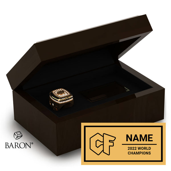 Gold CF Cheer 2002 Championship Ring Box