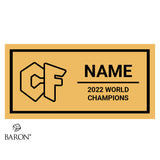 Gold CF Cheer 2002 Championship Display Case