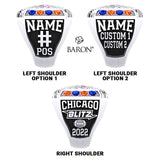 Chicago Blitz Football 2022 Championship Ring - Design 1.3