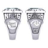 Eckerd College Tritons Senior Ring - Design 6.1 (Durilium/ 6k White Gold / 10k White Gold)