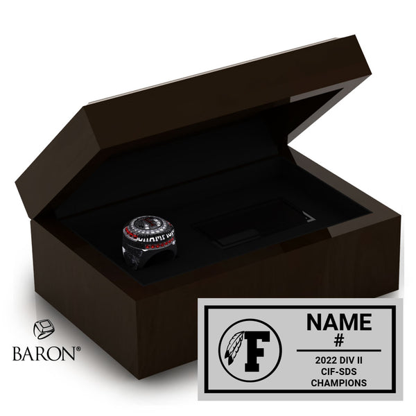 Fallbrook High School Girls Basketball 2022 Championship Ring Box