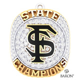 Fort Sumner High School Boys Basketball 2023 Championship Ring Top Pendant - Design 2.9