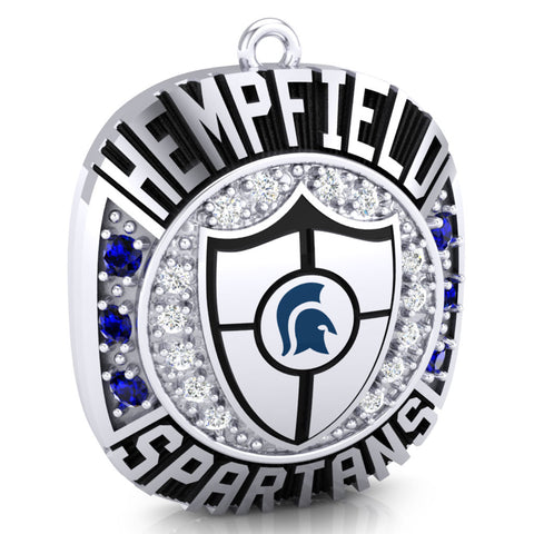 Hempfield Area Competitive Cheer Championship Ring Top Pendant - Design 4.20