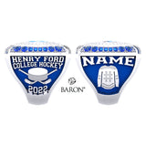 Henry Ford College Club Roller Hockey 2022  Championship Ring - Design 2.3