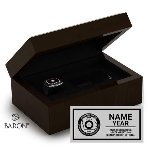 Iowa State Wrestling Officials Championship Ring Box