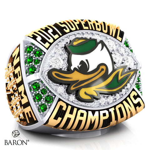 LA City Ducks Football 2021 Championship Ring - Design 1.4