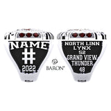 North Linn High School Boys Basketball 2022 Championship Ring - Design 3.5