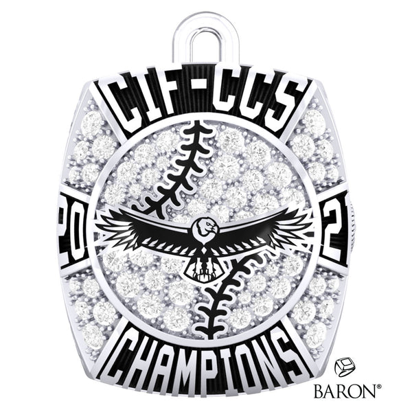 North Monterey County Softball Championship Ring Top Pendant- Design 1.1