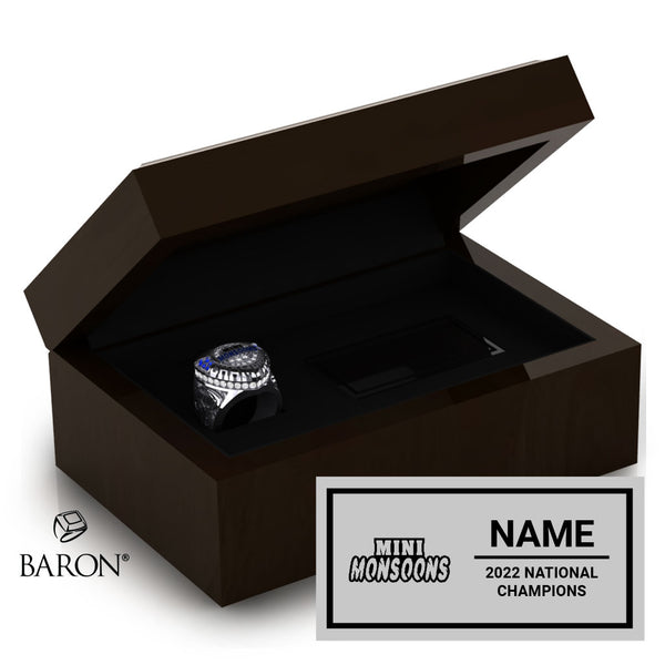 Mini Monsoons Cheer 2022 Championship Ring Box