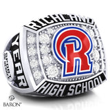 Richland High School  Athletic Ring - 800 Series (Durilium/Silver/10Kt White Gold) - Design 2.1