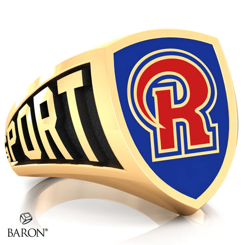 Richland High School  Athletic Shield Signet Class Ring (Gold Durlium, 10kt Yellow Gold) - Design 3.2