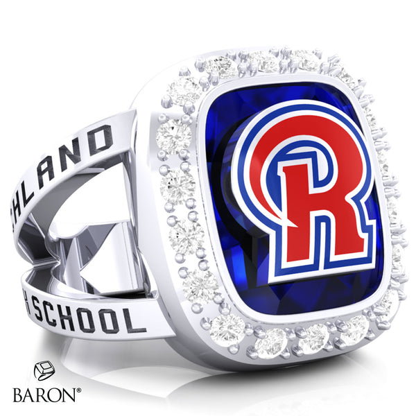 Richland High School  Renown Class Ring (Durlium, Sterling Silver, 10kt White Gold) - Design 5.1