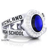 Richland High School  Class Ring - 3059 (Durilium, Sterling Silver, 10KT White Gold) - Design 8.1