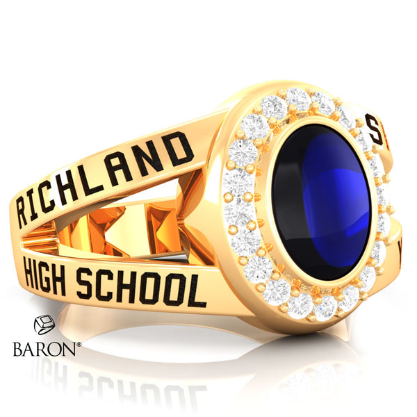 Richland High School  Class Ring - 3059 (Gold Durilium, 10KT Yellow Gold) - Design 8.2