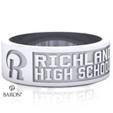Richland High School  Class Ring - 3111 (Durilium, Sterling Silver, 10KT White Gold) - Design 9.1
