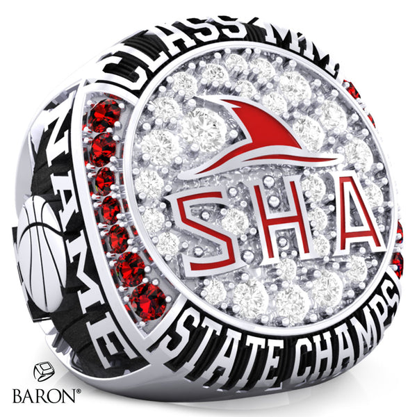 Sacred Heart Academy High School Basketball 2022 Championship Ring - Design 3.2