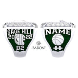 Sage Hill Girls Basketball 2022 State Championship Ring - Design 3.4 (STATE)