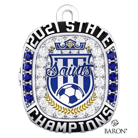 San Dimas Girls Soccer 2021 Championship Ring Top Pendant - Design 2.1