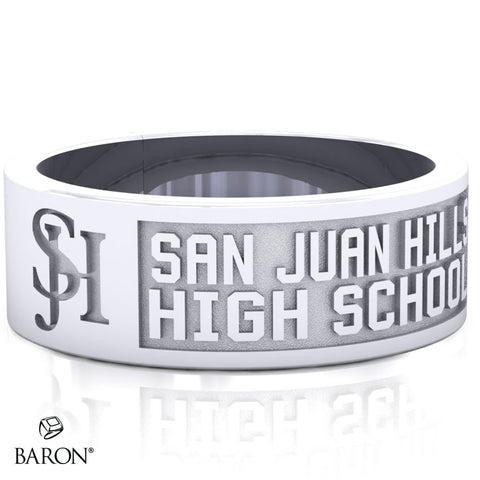 San Juan Hills Class Ring - 3111 (Durilium, Sterling Silver, 10KT White Gold) - Design 9.1