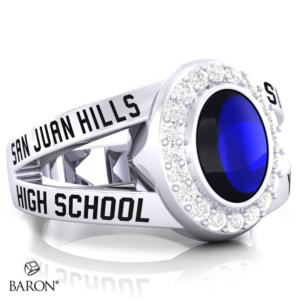 San Juan Hills Class Ring - 3059 (Durilium, Sterling Silver, 10KT White Gold) - Design 8.1
