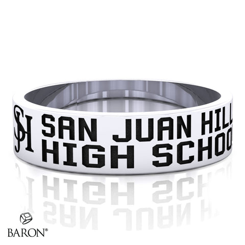 San Juan Hills Class Ring  (Durilium, Sterling Silver, 10KT White Gold) - Design 10.1