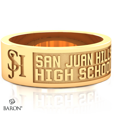 San Juan Hills Class Ring - 3111 (Gold Durilium, 10KT Yellow Gold) - Design 9.2