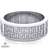 San Juan Hills Class Ring - 3111 (Durilium, Sterling Silver, 10KT White Gold) - Design 9.1