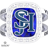 San Juan Hills Renown Class Ring (Durlium, Sterling Silver, 10kt White Gold) - Design 5.1