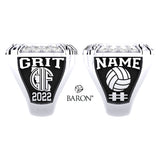 Santa Fe Christian Girls Volleyball 2022 Championship Ring - Design 2.1