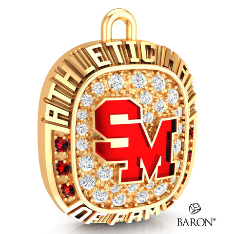 Staples-Motley Athletic Hall of Fame Ring Top Pendant - Design 1.26