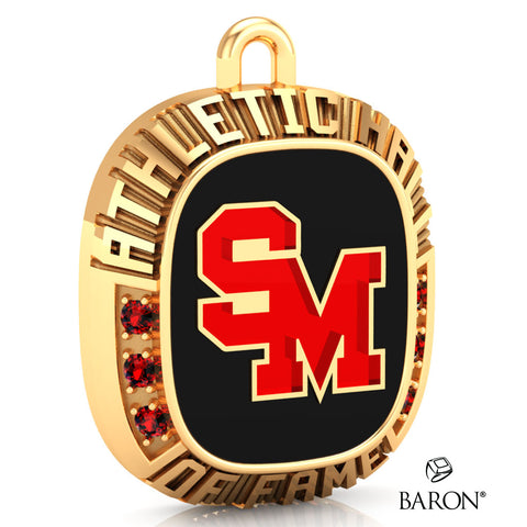 Staples-Motley Athletic Hall of Fame Ring Top Pendant - Design 1.25