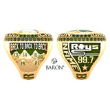 The Stingray Allstars Green Cheer 2021 Championship Ring - Design 1.4