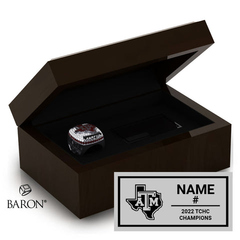 Texas A&M Hockey 2022 Championship Ring Box