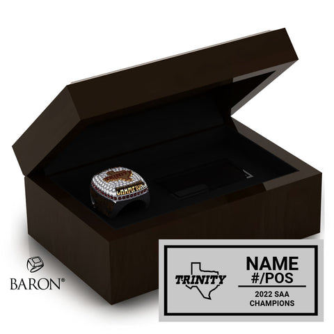 Trinity University Football 2022 Championship Ring Box