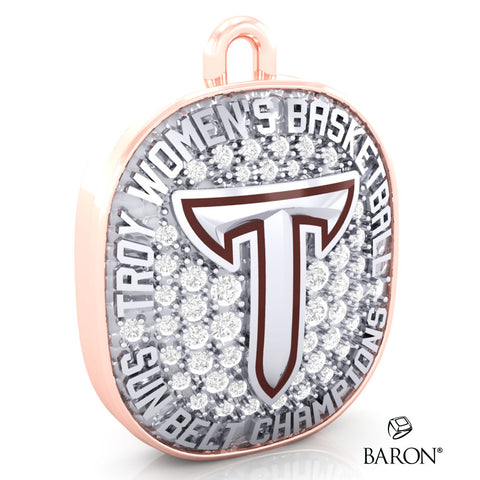 Troy University Womens Basketball 2021 Championship Ring Top Pendant - Design 2.8