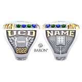 UCD American Football 2022 Championship Ring - Design 3.1