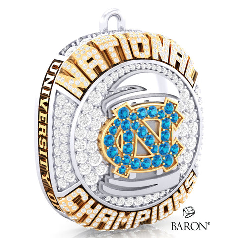 University of North Carolina Womens Lacrosse 2022 Championship Ring Top Pendant - Design 3.5