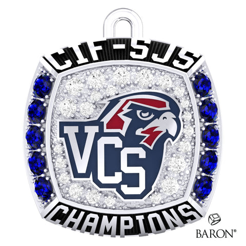 Vacaville Christian - Boys Cross Country 2021 Championship Ring Top Pendant - Design 1.1