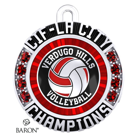 Verdugo Hills Girls Volleyball 2020 Championship Ring Top Pendant - Design 1.11