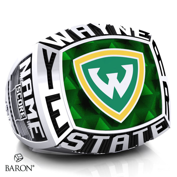 Wayne State University Athletic Ring - 800 Series (Durilium/Silver/10Kt White Gold) - Design 2.1