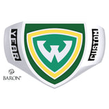 Wayne State University Crest Shield Signet Class Ring (Durlium, Sterling Silver, 10kt White Gold) - Design 4.1