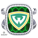 Wayne State University Renown Class Ring (Durlium, Sterling Silver, 10kt White Gold) - Design 5.1