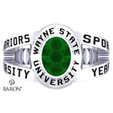 Wayne State University Class Ring - 3059 (Durilium, Sterling Silver, 10KT White Gold) - Design 8.1